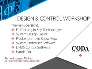 Coda CODA AUDIO – Design & Control Workshop Hannover (in German language)